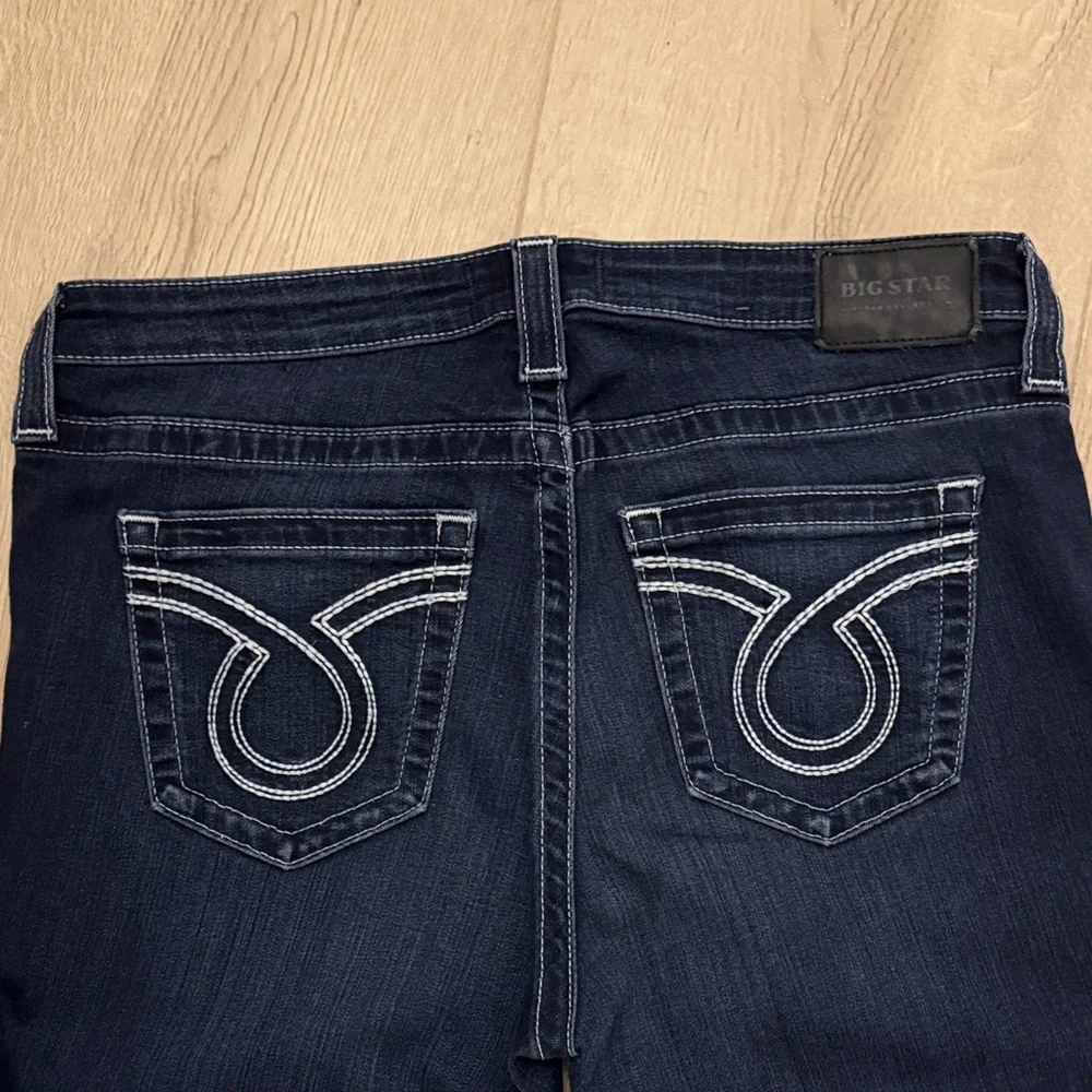 Big Star Dark Blue Denim Jeans with Embroidered Pockets - Picture 4 of 4